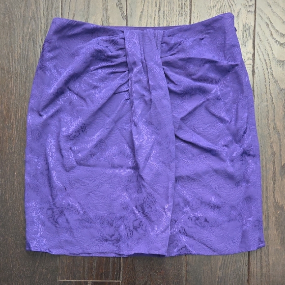 & Other Stories Jaguar Print Deep Purple Mini Skirt - Picture 1 of 10